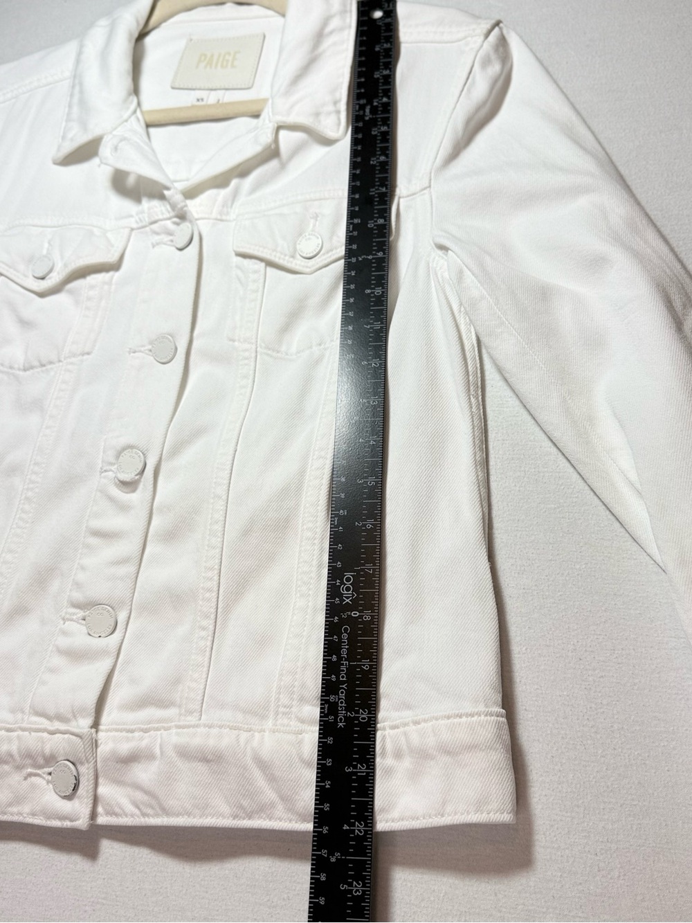 PAIGE White Denim Trucker Jacket - Picture 2 of 10